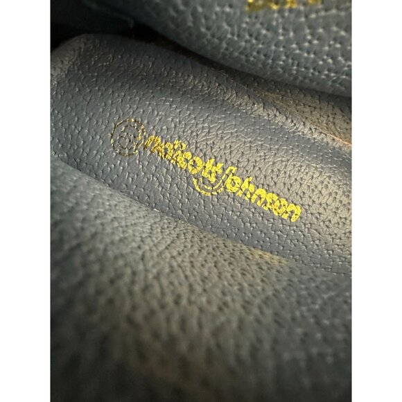 Endicott Johnson Womens Blue Leather Moccasins  embroidered 7.5 lace‎ up - Picture 7 of 8